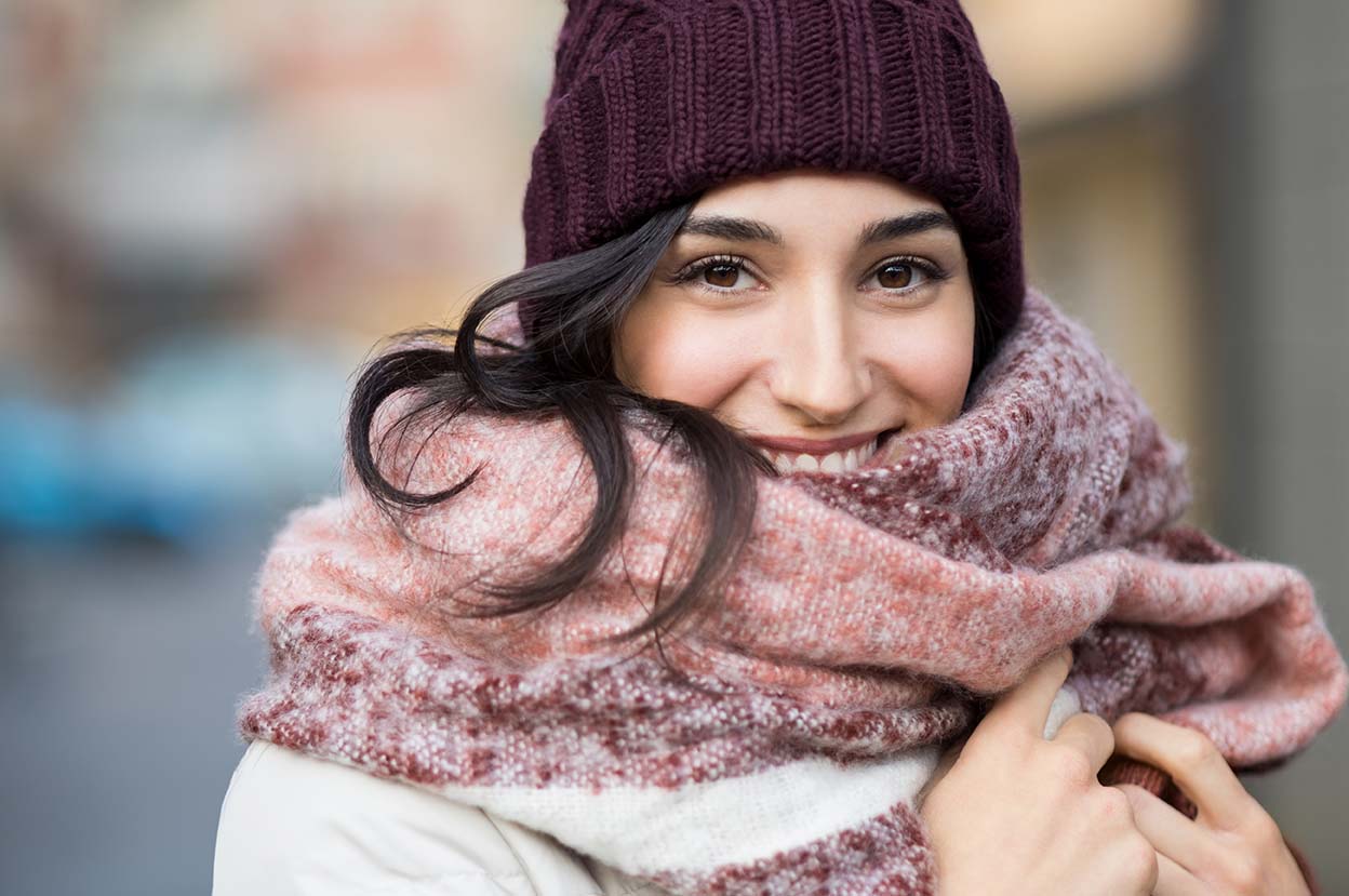 Scarf and hat autumn